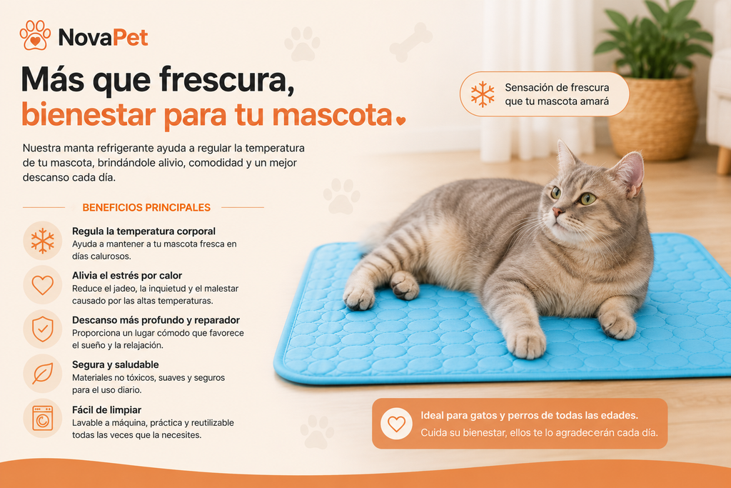 Manta Refrigerante Premium para Perros y Gatos