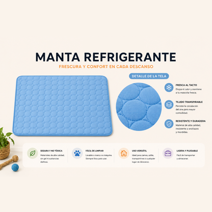 Manta Refrigerante Premium para Perros y Gatos