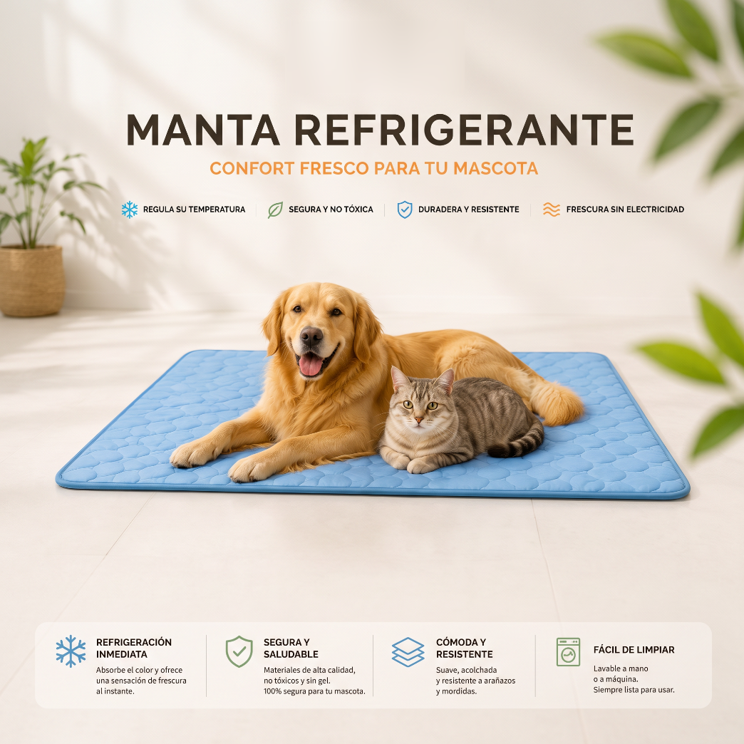 Manta Refrigerante Premium para Perros y Gatos