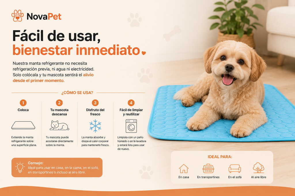 Manta Refrigerante Premium para Perros y Gatos