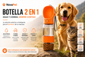 Botella Portátil 2 en 1 para Mascotas / Agua y Comida