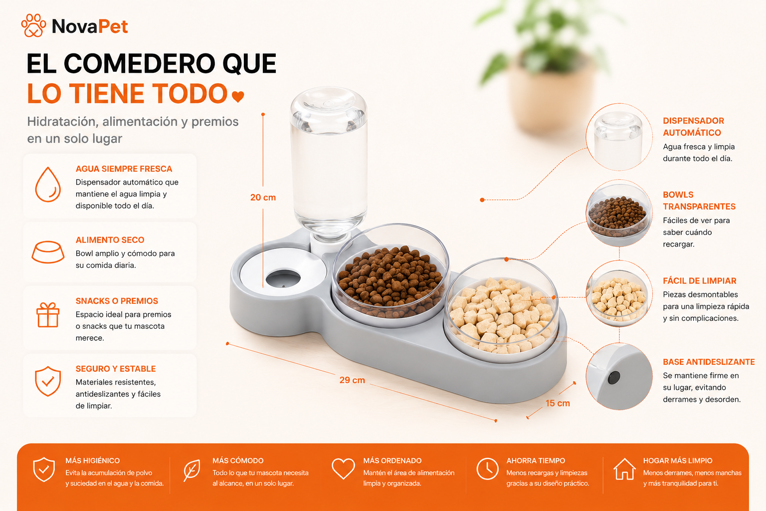 Comedero Inteligente con Dispensador Automático de Agua
